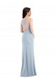 Sydney Criss Cross Cutout Back Maxi Bridesmaid Dress / Prom Dress with Front Slit