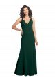 Form Fitting Stretch Formal Crepe A-Line Bridesmaid Dress / Prom Dress