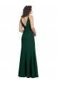 Form Fitting Stretch Formal Crepe A-Line Bridesmaid Dress / Prom Dress