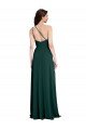 Sydney A-Line Slim One Shoulder Formal Crepe Bridesmaid Dress / Prom Dress with Asymmetrical Straps and Side Slit