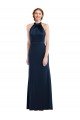Sydney High Neck Open Back Long Maxi Bridesmaid Dress / Prom Dress