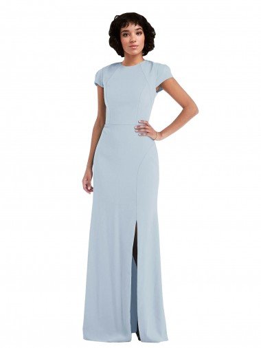Sydney Cap Sleeve Cutout Tie Back Trumpet Bridesmaid Dress