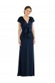 Sydney Soft Bow Blouson Bodice Trumpet Formal Crepe Bridesmaid Dress / Prom Dress