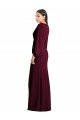Sydney Long Puff Sleeve V-Neck Trumpet Bridesmaid Maxi Dress