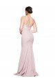 Sydney Straight Neck Long Strapless Formal Crepe Bridesmaid Dress / Prom Dress with Soft Tulle Overlay and Small Train