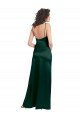 Sydney Long Slim Scoop Neck Formal Stretch Satin Bridesmaid Dress / Prom Dress with Open Back