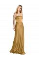 Sydney Sleek Strapless Long A-Line Formal Stretch Satin Bridesmaid Dress / Prom Dress