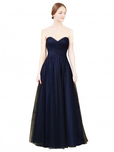 Shop Draped Bodice Sweeheart Long Tulle Bridesmaid Dress Sydney