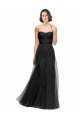 Sydney Long Tulle Bridesmaid Dress with Sweetheart Neckline and Belt