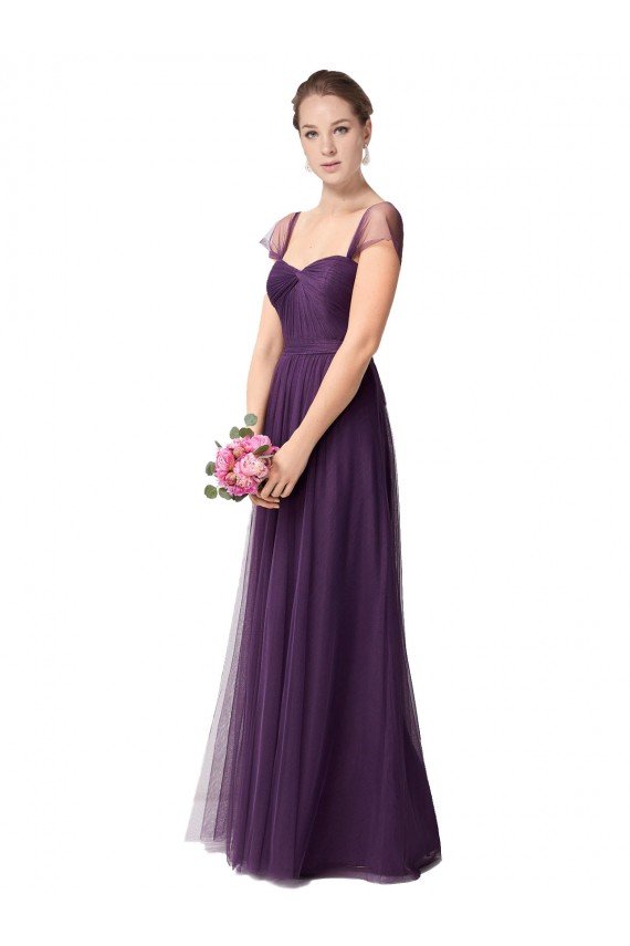 Sydney Full Length Long Tulle Bridesmaid Dress with Sweetheart Neckline