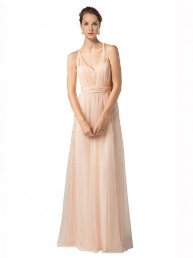 Sydney Sweetheart A-Line Tulle Bridesmaid Dress with Shirred Bodice