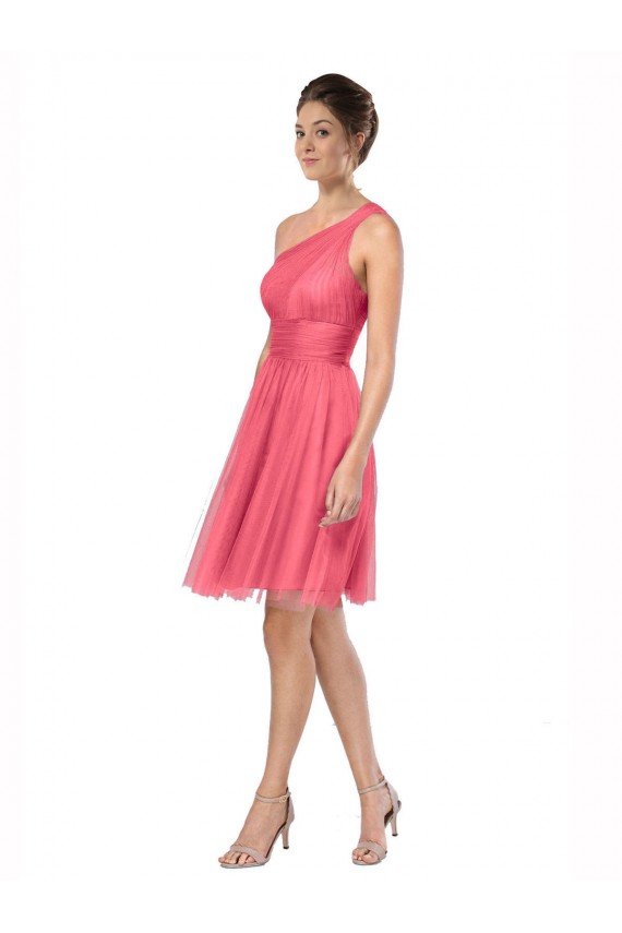 Sydney One Shoulder Short Knee Length Tulle Bridesmaid Dress