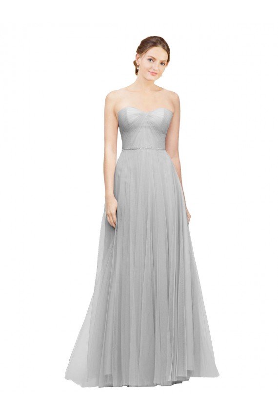 Sydney Long Twisted Sweetheart Neckline Tulle Bridesmaid Dress