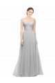 Sydney Long Twisted Sweetheart Neckline Tulle Bridesmaid Dress