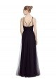 Sydney High Neck Long A-Line Tulle Bridesmaid Dress