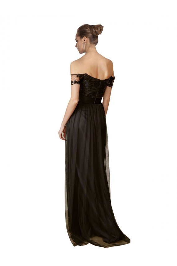 Sydney Off The Shoulder Sequined Lace Tulle Bridesmaid Dress