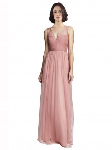 Sydney V-Neck Illusion Tulle Bridesmaids Dress