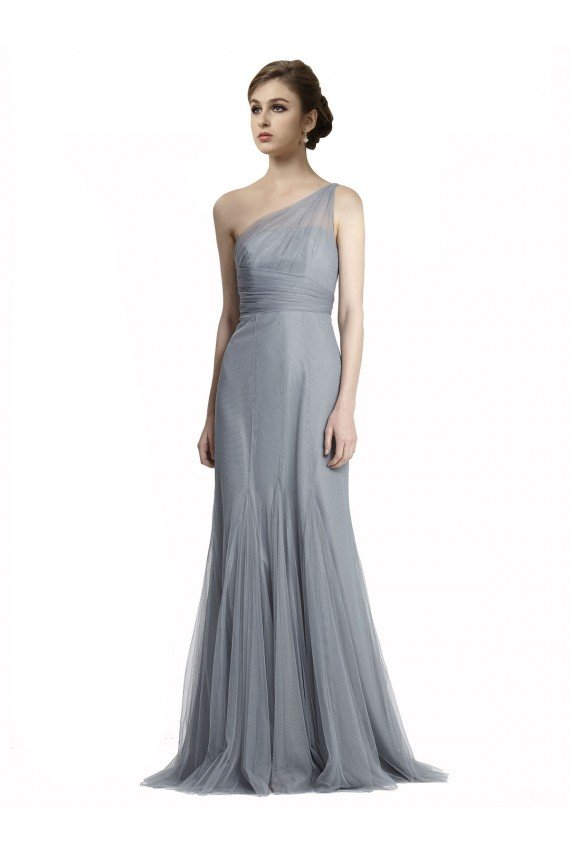 Sydney One Shoulder Tulle Fit and Flare Bridesmaid Dress