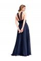 Sydney Floor Length Long Halter Pleated Tulle Bridesmaid Dress