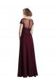 Sydney Full Length Beaded and Embroidered Tulle Bodice Long Chiffon Bridesmaid Dress