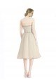 Strapless Short Cocktail Length Tulle Cocktail Bridesmaid Dress with Pleats