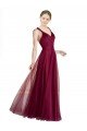 Sydney Long Sweetheart Tulle Bridesmaid Dress with Straps and Criss Cross Back