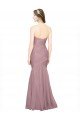 Mermaid Strapless Tulle Bridesmaid Dress with All Over Pleats