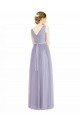 Sydney Wide Straps V-Neck Long Tulle Bridesmaids with Belt