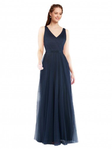 Sydney V-Neck Soft and Simple Tulle Bridesmaid Dress