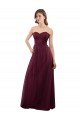 Sydney Strapless Tulle A-line bridesmaid dress with pleated top