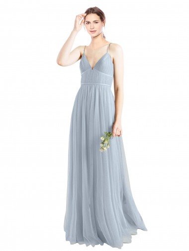 Shop Spaghetti Straps V-Neck Slim A-Line Tulle Bridesmaid Dress Sydney