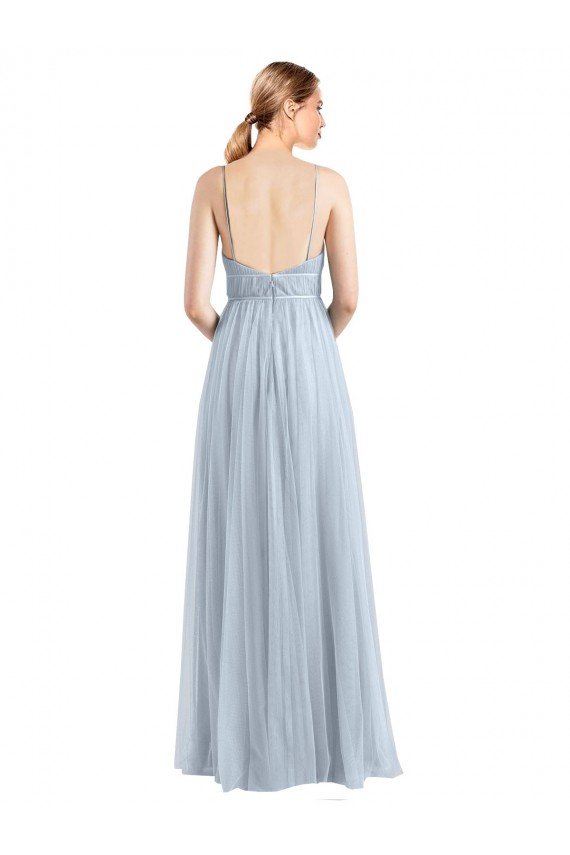 Sydney Spaghetti Straps V-Neck Slim A-Line Tulle Bridesmaid Dress