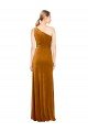 Sydney Sleek One Shoulder Long Formal Velvet Bridesmaid Dress / Prom Dress