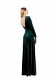 Sydney Plunging V-Neckline Long Sleeves Open Back Velvet Bridesmaid Dress / Prom Dress