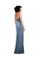 Sydney Strapless Formal Velvet Maxi Bridesmaid Dress / Prom Dress with Draped Skirt