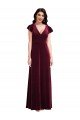 Sydney Flutter Sleeve Velvet Maxi Bridesmaid Dress / Prom Dress with Pockets