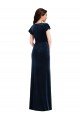 Sydney Flutter Sleeve Wrap Bodice Formal Velvet Maxi Bridesmaid Dress / Prom Dress with Pockets
