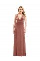 Sydney Plunging Neckline Formal Velvet Maxi Bridesmaid Dress / Prom Dress with Criss Cross Open Back