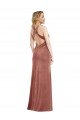Sydney Plunging Neckline Formal Velvet Maxi Bridesmaid Dress / Prom Dress with Criss Cross Open Back