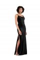 Sydney Modern Floor-Length Formal Velvet Bridesmaid Dress / Prom Dress with Cowl Neck and Spaghetti Straps