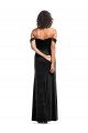 Sydney Off the Shoulder Drapped Sleeves Formal Stretch Velvet Bridesmaid Dress / Prom Dress