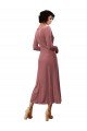 Sydney Long Sleeve Velvet Faux Wrap Midi Length Bridesmaid Dress / Prom Dress
