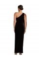 Sydney One Shoulder Long Formal Velvet Bridesmaid Dress / Prom Dress with Side Split and Shoulder Tie
