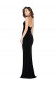 Sydney Halter Neck Wide Straps Long Velvet Bridesmaid Dress / Prom Dress with Side Split